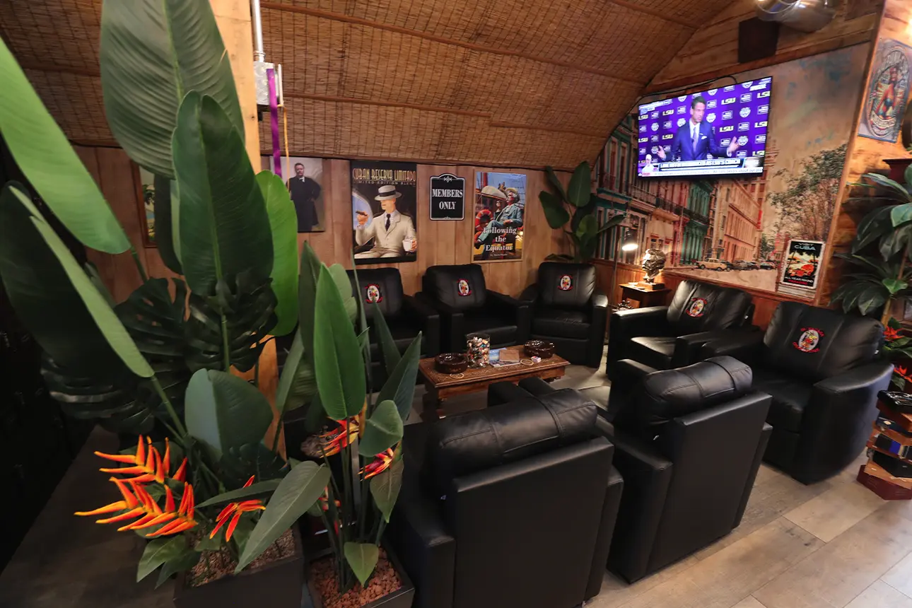 Ol' Havana Members Area with Plush Corinthian Leather Seating